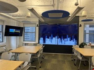 Conference Room D! Virtual Enabled Meeting Rooms with City Views | Ideal for In-Person & Virtual Off-sites | Bright & Modern in a Tech Focused Shared Workspace
