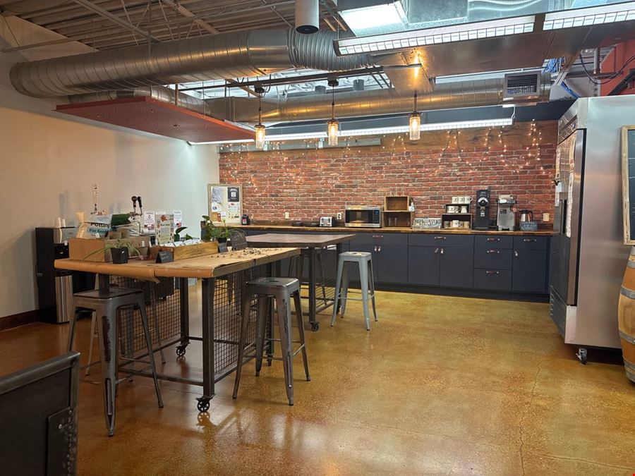 Private Window Office | Sit-Stand Desk + Cold Brew & Kombucha on Tap