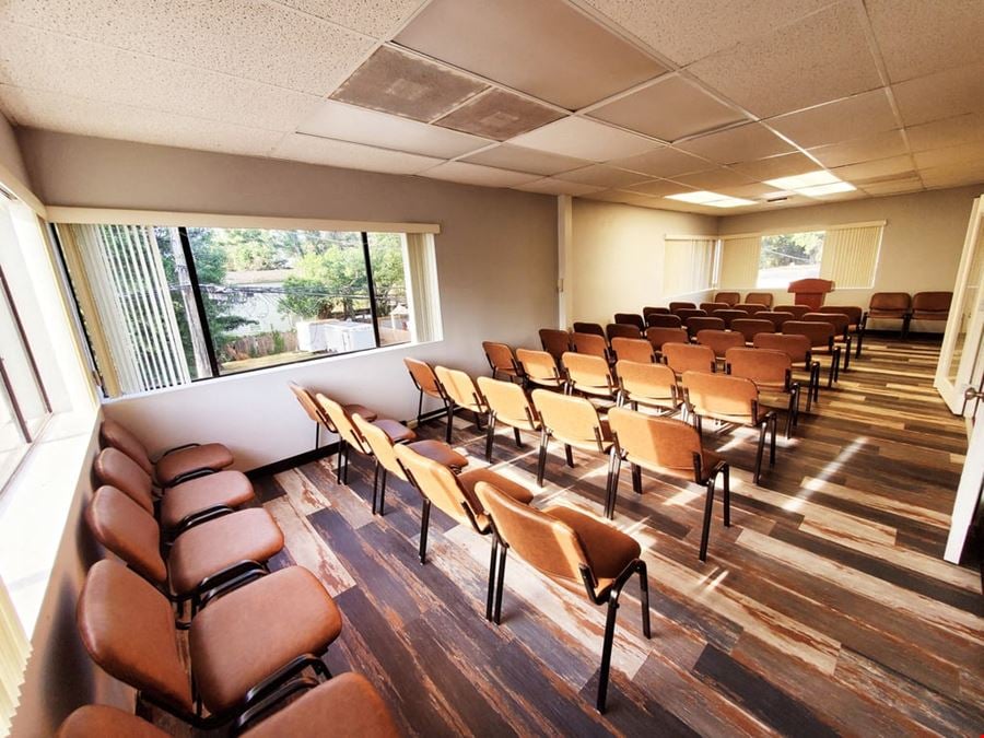 Event Venue with Podium, Projector & Sound, Room #201 – Up to 50 Guests