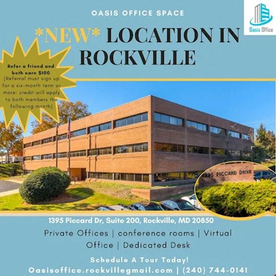 Preview of 1395 Piccard Drive Office space for Rent in Rockville