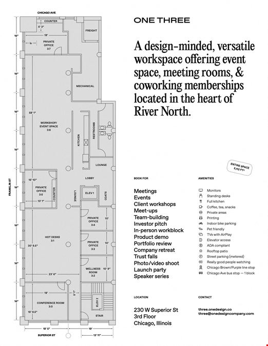 Premium Corporate Retreat Space in River North (Entire Suite)
