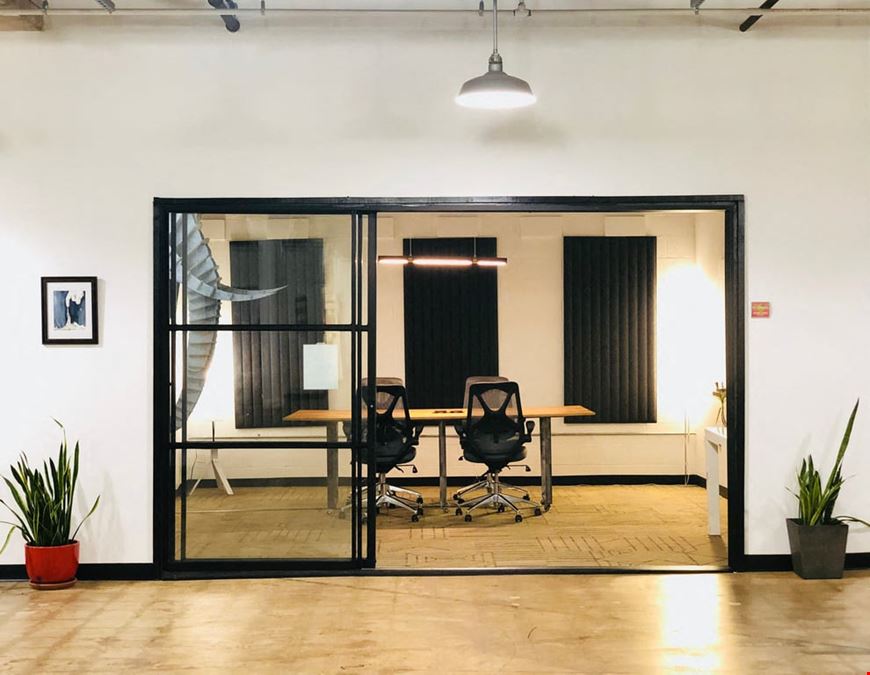 Avocado Room: 8-Person Meeting & Conference Room in Industrial Coworking Space